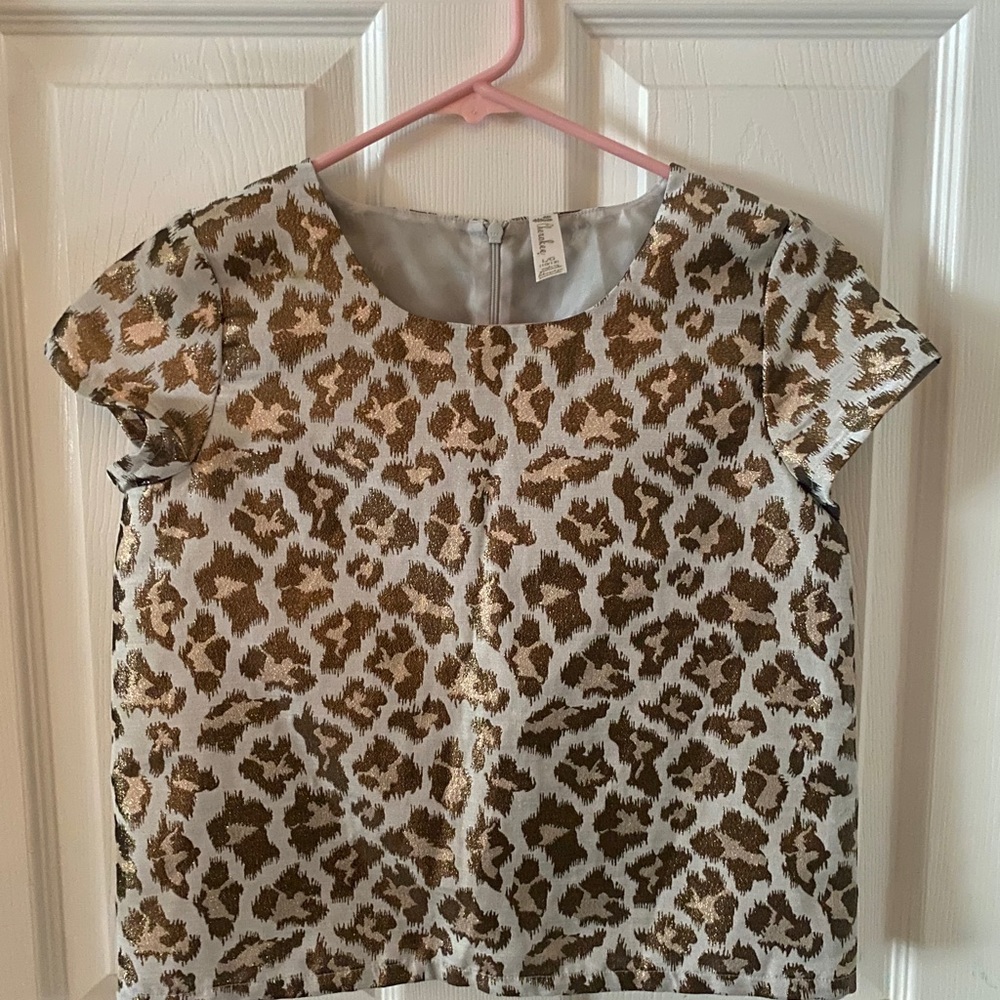 Girls metallic gold leopard print Cherokee size 10/12
